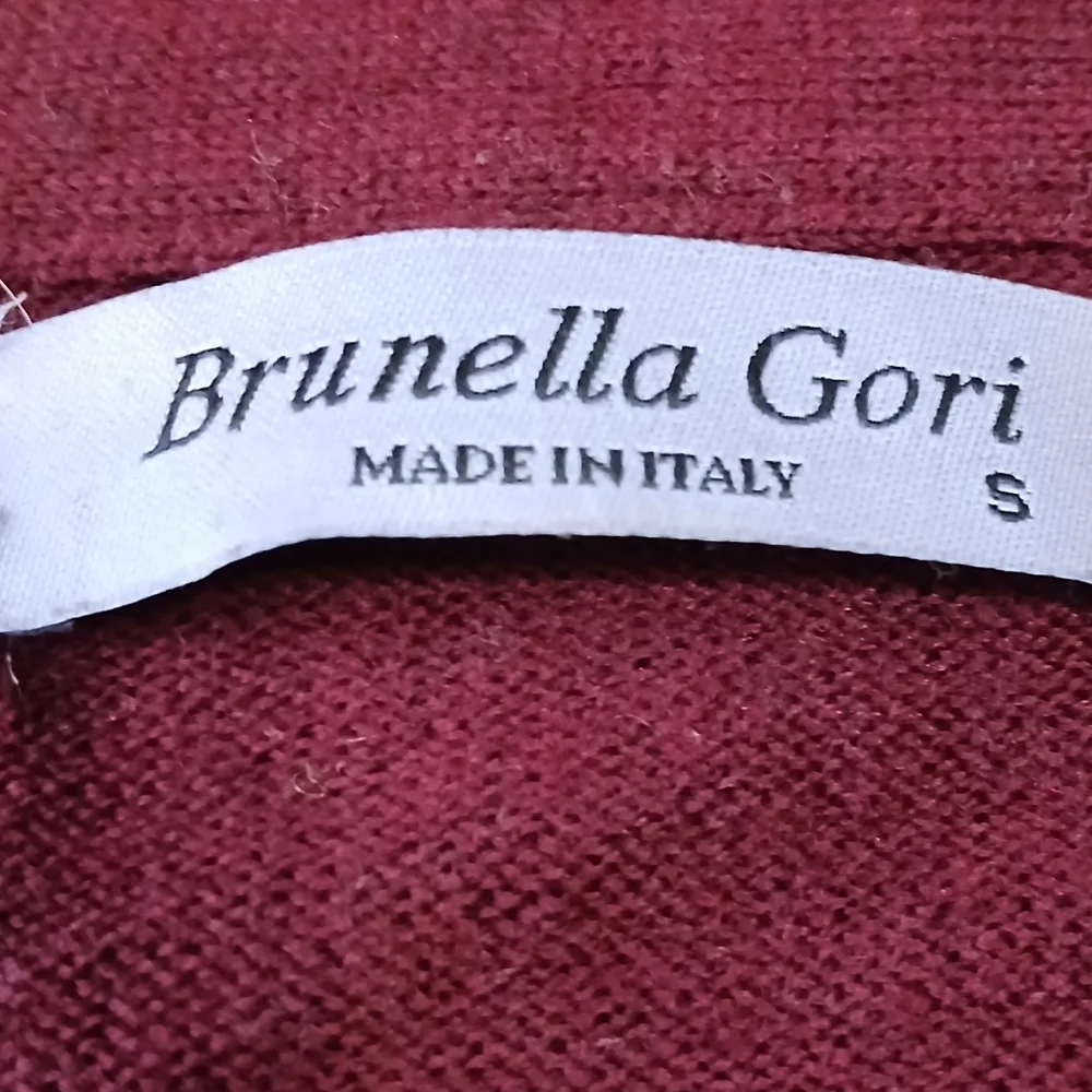 Brunella Gori Burgundy Women's Size Small 100% ExtraFine Merino Wool Sweater